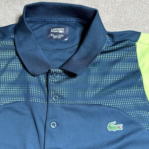 Lacoste Sport Novak Djokovic Polo DH1346 Teal FR 8 US 3XL Ultra Dry Tennis Polo